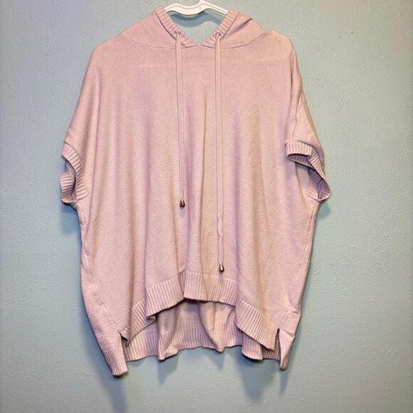 T Tahari Tops - Women's T Tahari Cream Minimalist Knit Hoodie M Poncho Style